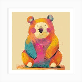 Charming Illustration Bear 4 Art Print