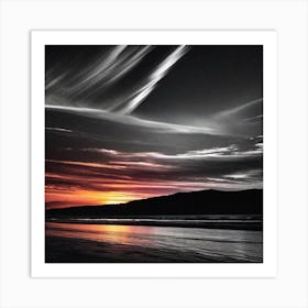 Sunset Over Scotland 1 Art Print