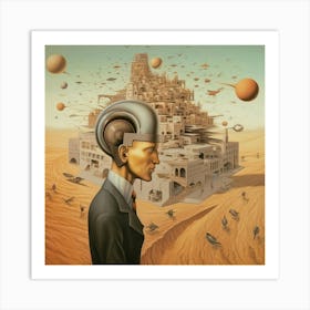 Man In The Desert Art Print