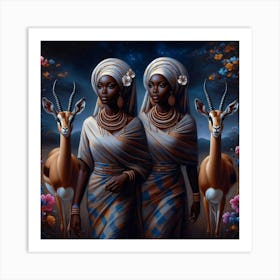 Two African Women Art Print