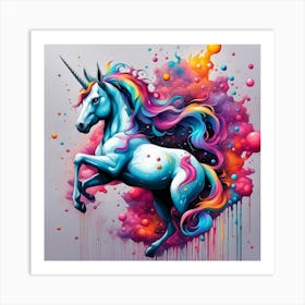 Rainbow Unicorn Art Print