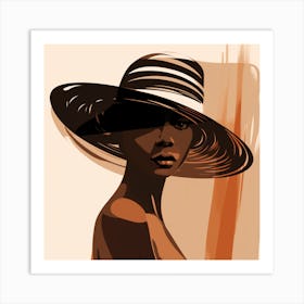 Woman In A Hat 50 Art Print