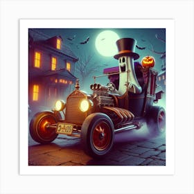 Ghost In A Car 4 Art Print