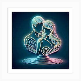 A man and woman 5 Art Print