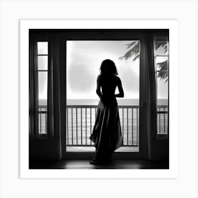 Silhouette Of A Woman 9 Art Print