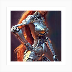 Robot Girl 3 Art Print