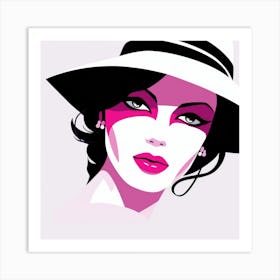 Woman In A Hat 13 Art Print