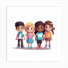 Group Of Kids 2 Art Print