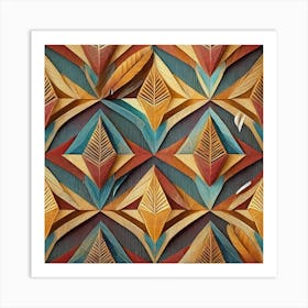 Firefly Beautiful Modern Abstract Detailed Native American Tribal Pattern And Symbols With Uniformed (15) Art Print