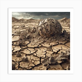 Ball In The Desert 1 Art Print