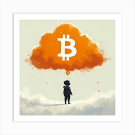 Bitcoin Cloud 7 Art Print