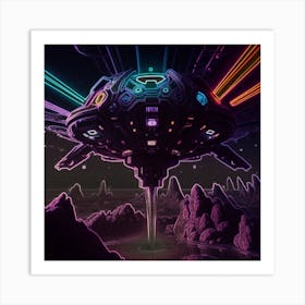 Alien Spaceship 1 Art Print