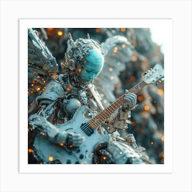 Angel With A Guitar Art Print