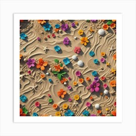 Colorful Sand Background Art Print