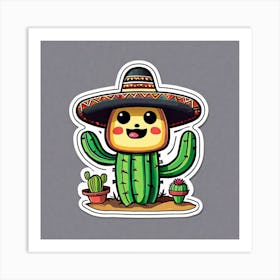 Cactus Sticker 10 Art Print