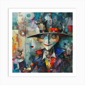 Harlequin's Urban Symphony Art Print