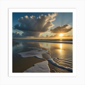 Sunrise On The Beach 1 Art Print