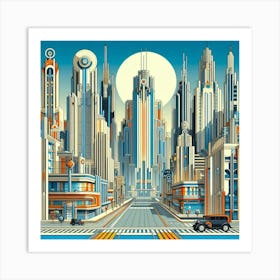 Futuristic City 30 Art Print