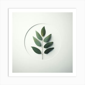 Eucalyptus Leaf In A Circle Art Print
