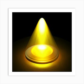 Golden Stage With Spotlight 1 Art Print