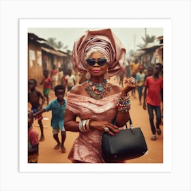 A confident African woman Art Print
