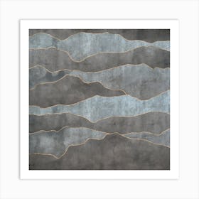 Mountain Range - Square Murk Art Print