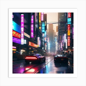 Futuristic City 75 Art Print