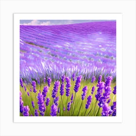 Lavender Field 7 Art Print