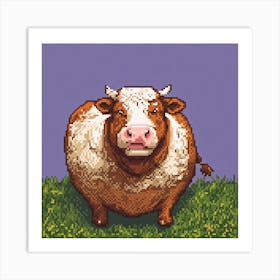 Pixel Cow Art Print