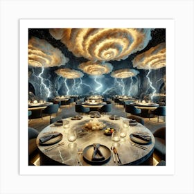 A Luxurious Dining Area Called Jovian Tempest Hal Art Print