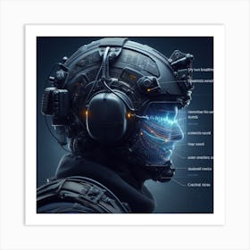 Soldier In A Helmet 2 Art Print