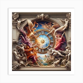 Clock Of The Gods Art Print