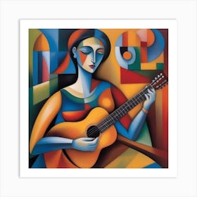 Acoustic Guitar Abstract Art Print