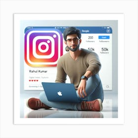 Instagram Man Art Print