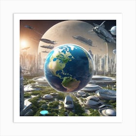 Futuristic City 60 Art Print