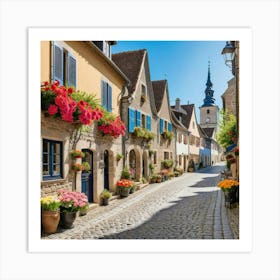 Cobblestone Street In France 14 Art Print