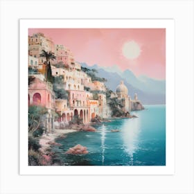 Amalfi Elegance: Coastal Palette Art Print