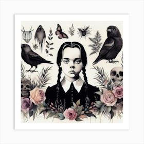 wednesday adams portrait 1 Art Print