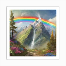 Rainbow In The Mountains 1 Art Print