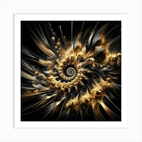 Spiral Fractal Art Art Print