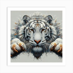 White Tiger Canvas Art 1 Art Print