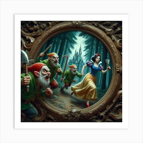 Snow White And The Seven Dwarfs 9 Art Print