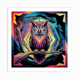 Psy Owl 1 Art Print