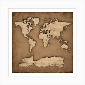 World Map 7 Art Print