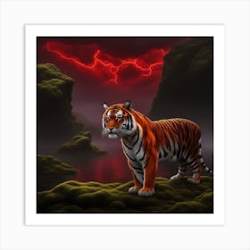 Tiger In The Forest Art Print