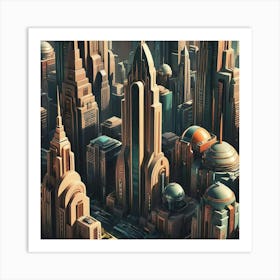 Futuristic City 23 Art Print