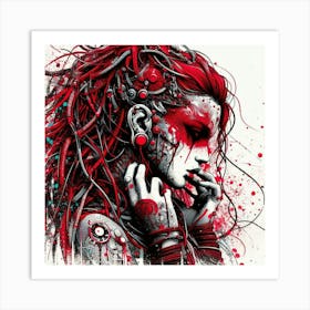 Girl With Red Hair 3 Art Print