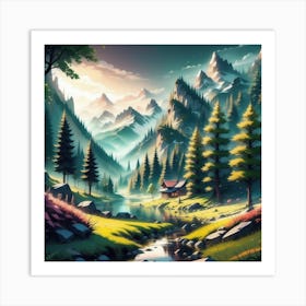 Landscape Painting 138 Art Print