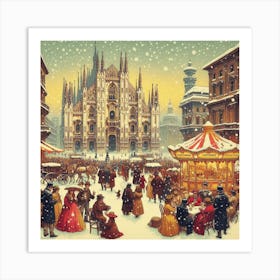 Winter Milan Art Print