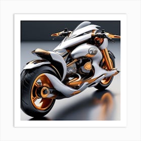 A Futuristic Motorcycle Art Print